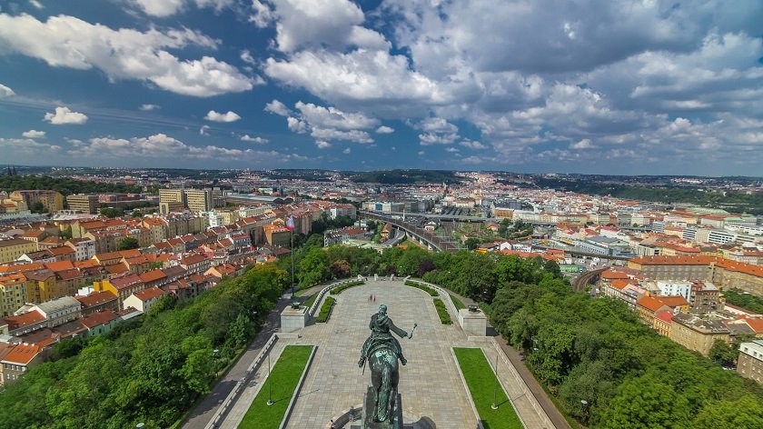 View from National Monument on Vítkov Hill